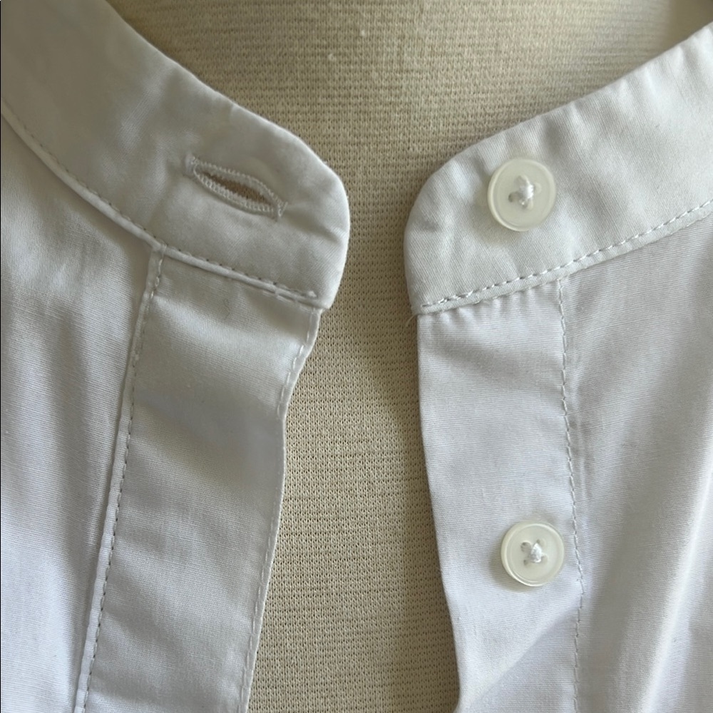 Banana Republic Poplin White Button-Up Shirt Dress with Belt - Picture 4 of 8